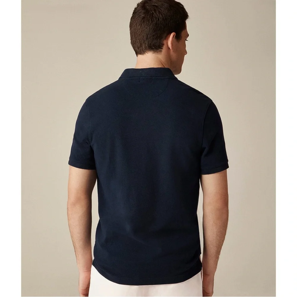 NWT J. Crew Classic Piqué Polo Shirt Short Sleeve Navy Blue